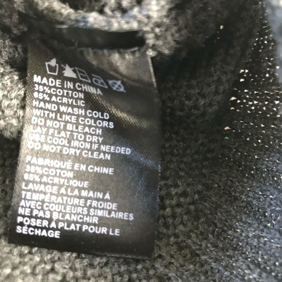 Paper crane gray cowl knit Large sweater - Picture 4 of 6